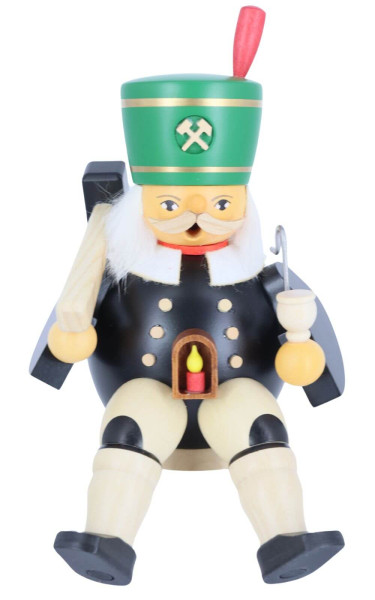 Räuchermännchen Bergmann Hauer sitzend, 14 cm von Müller Kleinkunst_1