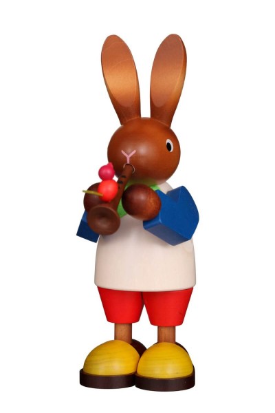 Easter Rabbit with flute, 23 cm by Christian Ulbricht