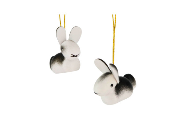 Hasen zum Hängen, 5 Stück, weiß von SEIFFEN.COM_1