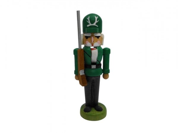 Miniature Nutcracker Forester, green, 8 cm by SEIFFEN.COM