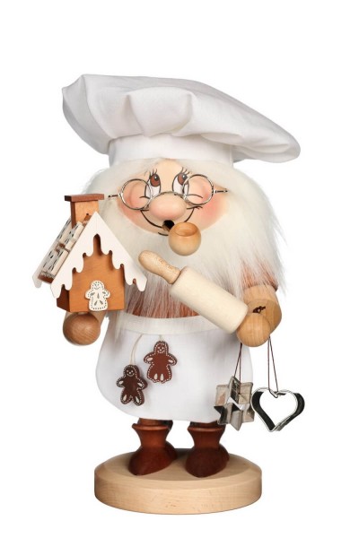 German Insence Smoker gnome confectioner, 28 cm, Christian Ulbricht GmbH & Co KG Seiffen/ Erzgebirge