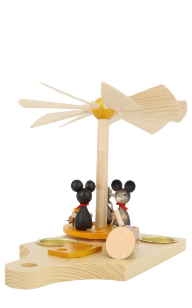Teelichtpyramide mit Mäusekindern, 17 cm von Ralf Zenker