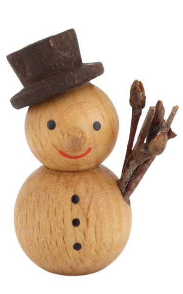 Snowman, natural, 4 cm / 1,6 inches from SEIFFEN.COM_2