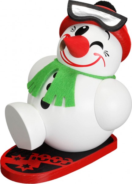 Räuchermännchen - Kugelräuchermann Cool-Man mit Snowboard von Seiffener Volkskunst eG