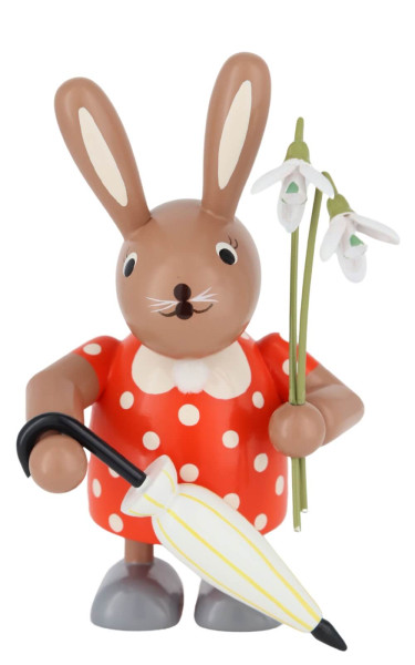 Easter bunny - Bunny with snowdrop, 11 cm by KWO_1
