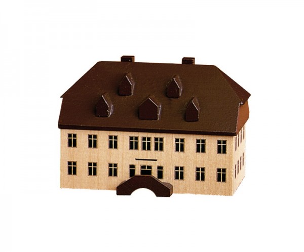 Alte Schule in Seiffen, 6 cm, von Spielwarenmacher Günther