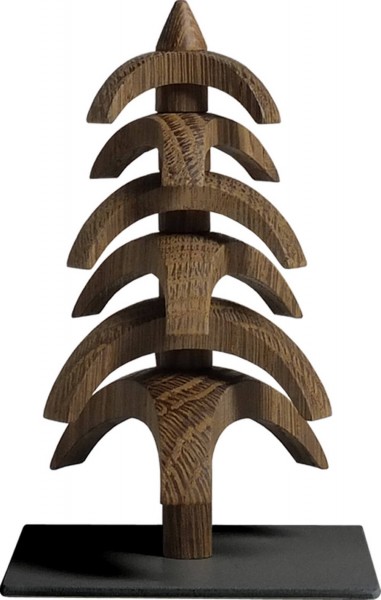 Twist tree, smoked oak, 11,5 cm by Seiffener Volkskunst eG