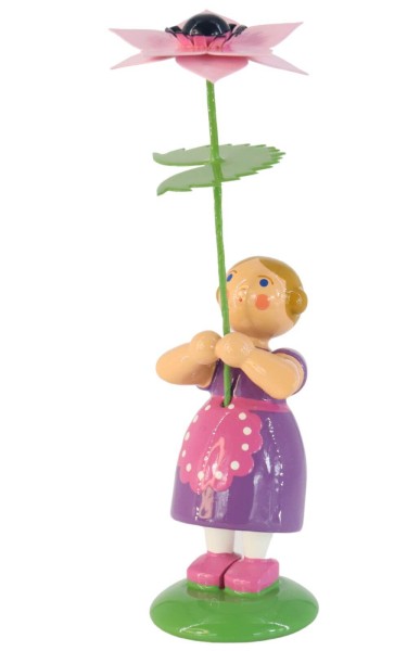 Blumenmädchen mit Sommeranemone, 12 cm von HODREWA Legler