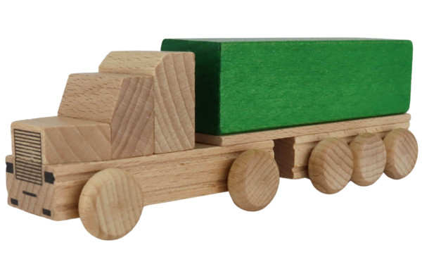 Holzauto US Truck Pritsche, farbig von Ebert GmbH_1