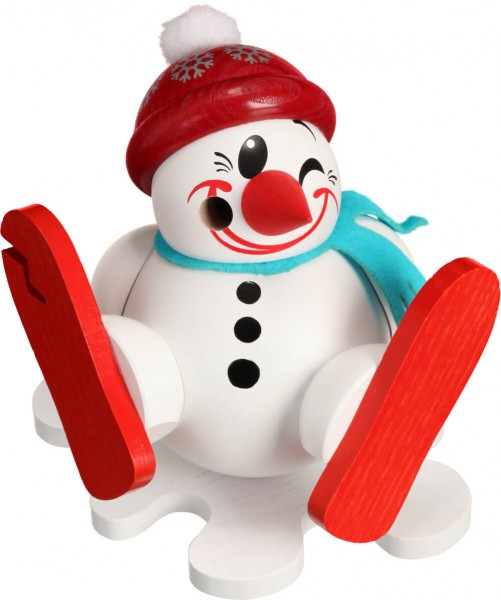 Räuchermännchen Cool-Man - Skiunfall, 11 cm, farbig von Seiffener Volkskunst eG