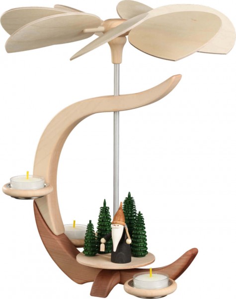 Christmas pyramid with mountain gnome, C-shape by Seiffener Volkskunst eG