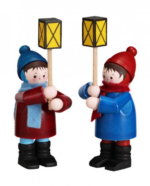 Miniature lantern children, colorful by Romy Thiel