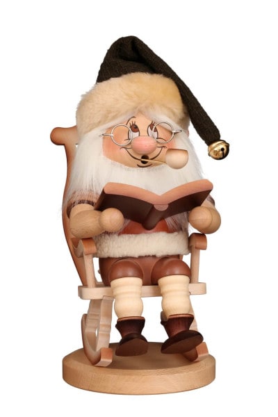 Smoking gnome in a rocking chair, 31 cm by Christian Ulbricht