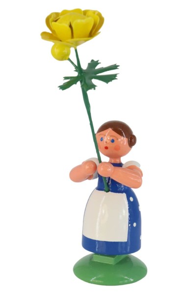 Flower girl with troll flower, 12 cm by HODREWA Legler