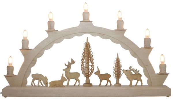 LED Candle Arch with carved deer by SEIFFEN.COM