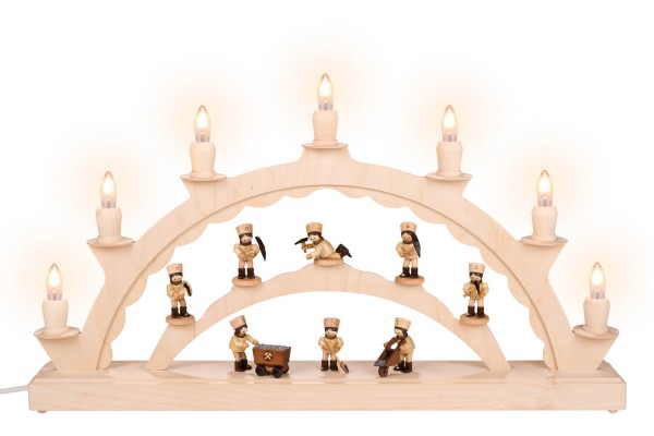 Candle arch with Thiel miners, electrically illuminated by SEIFFEN.COM