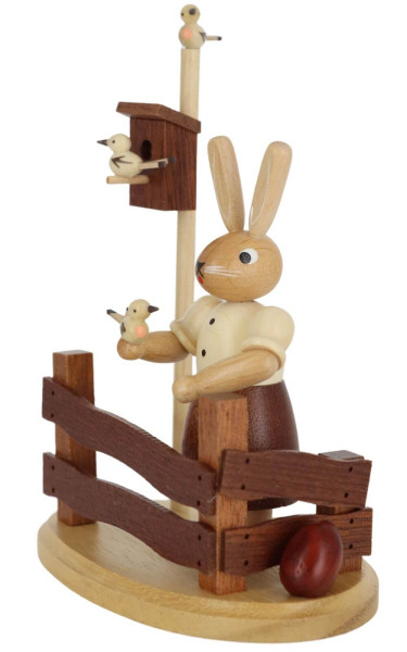 Osterhase - Häsin am Gartenzaun, natur von Müller Kleinkunst_3