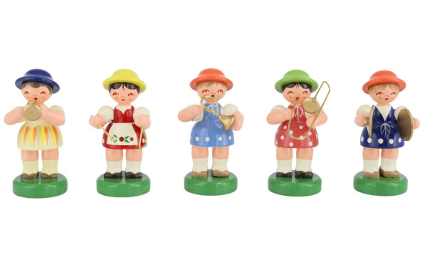 Miniature instrument girl, 5 pieces, hand-painted by Figurenland Uhlig GmbH_1