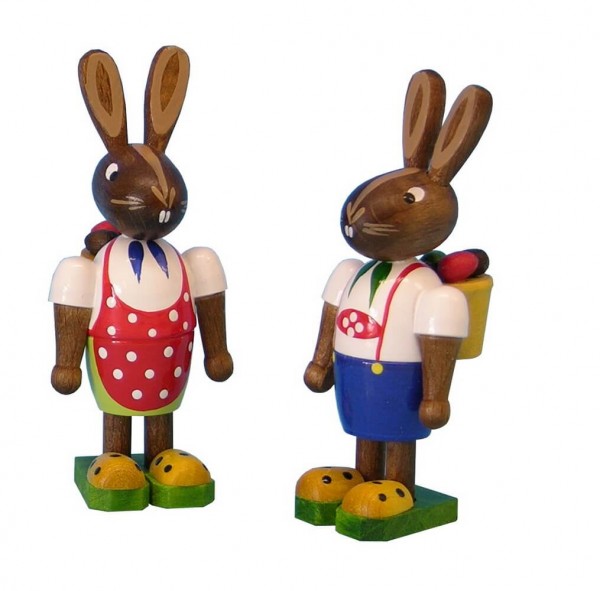 Easter Bunny - Couple with basket by Figurenland Uhlig GmbH