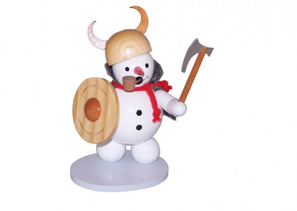 Smoking man snowman Viking, 12 cm by Ralf Zenker