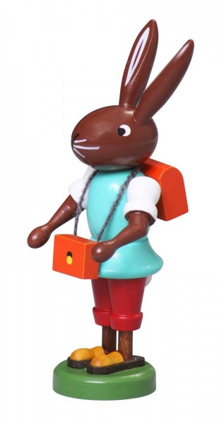 Easter bunny with school bag, 9 cm by Thomas Preißler