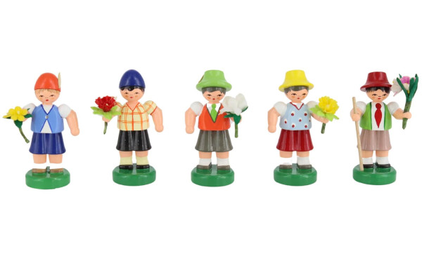 Miniature flower boys, 5 pieces hand-painted by Figurenland Uhlig GmbH_1