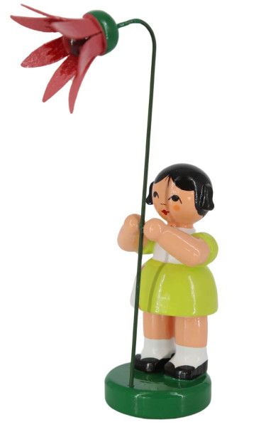 Blumenmädchen Jessica mit Blume Coral, 10 cm von Figurenland Uhlig GmbH_1