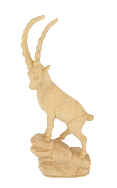 Steinbock geschnitzt, natur, 25 cm von Schnitzkunst aus dem Erzgebirge