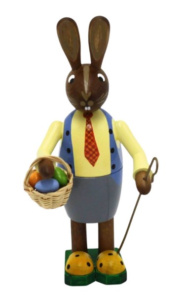 Easter bunny with basket, 15 cm by Figurenland Uhlig GmbH