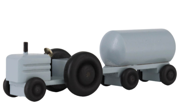 Wooden car - Tractor with tank trailer, colored by Robbi Weber_1