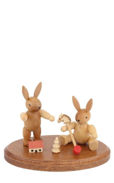 Easter bunnies – children playing, 6 cm / 2,4 inch by Müller Kleinkunst_1