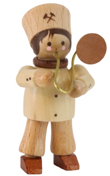 Miniature miner with trombone, 5 cm by Romy Thiel