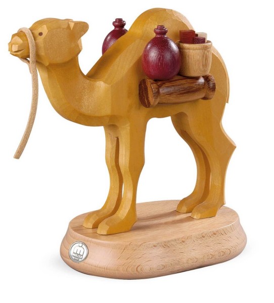 handgeschnitztes Kamel für den Räuchermann Araber von Müller Kleinkunst aus Seiffen