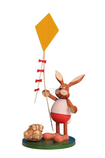 Easter bunny Rudi with his kite by Knuth Neuber