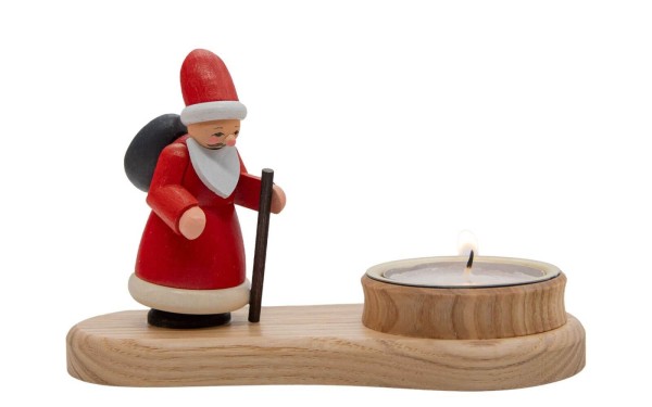 Weihnachtskerzenhalter Weihnachtsmann, 8 cm von Spielwarenmacher Günther