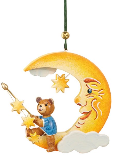 Christmas tree decoration Teddy dream catcher to hang by Hubrig Volkskunst