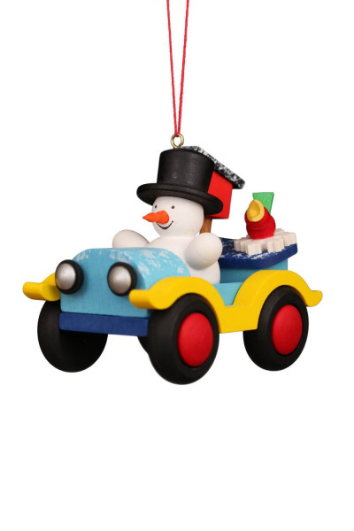 Christbaumschmuck Schneemann im Auto von Christian Ulbricht