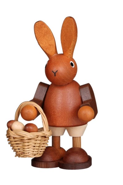 Easter bunny with egg basket natural, 9 cm by Christian Ulbricht