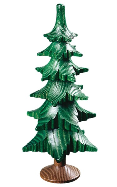 Tree with trunk and 6 wreaths, green, 14 cm by Richard Glässer GmbH