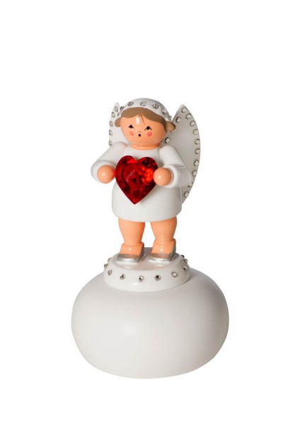 Angel messenger of love with red Swarovski heart, 6 cm by KWO_Picture1