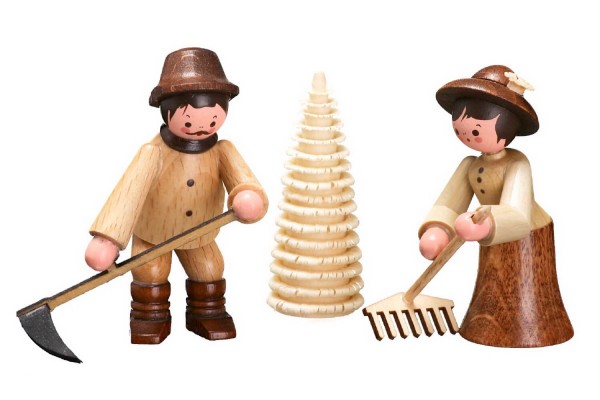 Miniature hay harvest, natural, 6 cm by Romy Thiel