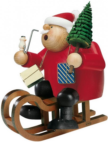 Räuchermännchen Weihnachtsmann mit Schlitten, 18 cm von KWO