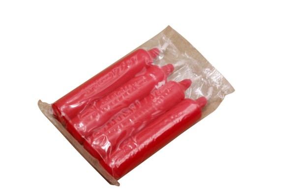 Advent candles, 4 pieces, red