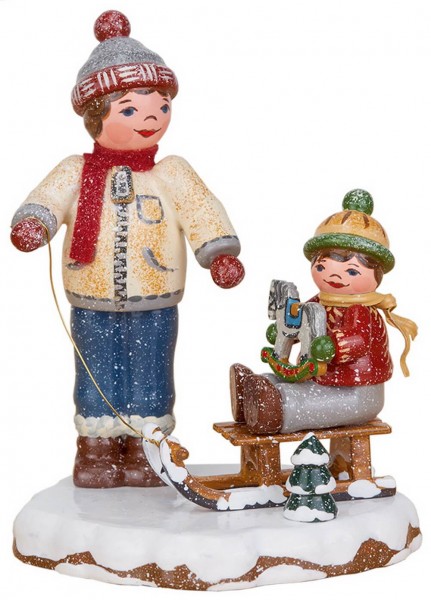 Winter child best friends, 8 cm by Hubrig Volkskunst