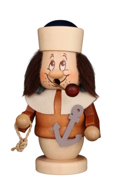Smoking man mini gnome sailor, 13 cm by Christian Ulbricht
