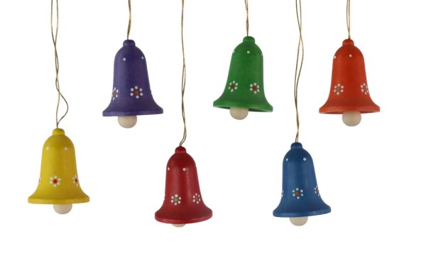 Bells multicolored 6 pieces by Gunter Flath