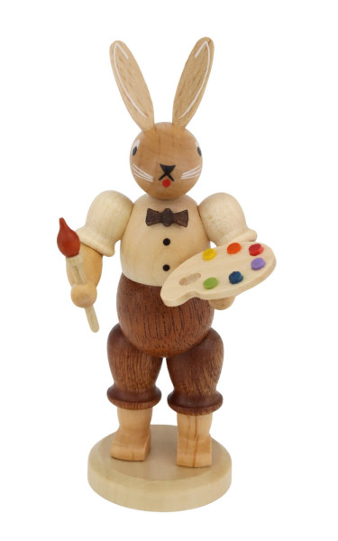 Easter Bunny - Painter with Brush and Palette, 11 cm / 4,3 inch by Müller Kleinkunst_1