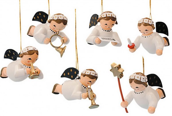 KWO Schwebende Engel, 6 - teilig aus dem Erzgebirge