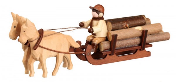 Miniature horses harness with sleigh by Romy Thiel