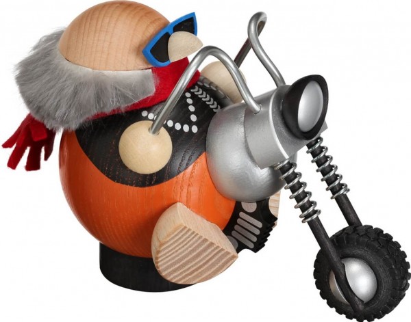 Smoking man - ball smoking man hobby biker, 10 cm by Seiffener Volkskunst eG